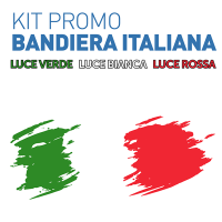 Italian Flag Kit 3 Floodlights LED Red White Green IP66 For