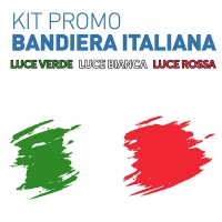 Italian Flag Kit 3 Floodlights LED Red White Green IP66 For