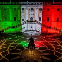 Italian Flag Kit 3 Floodlights LED Red White Green IP66 For