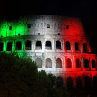 Italian Flag Kit 3 Floodlights LED Red White Green IP66 For