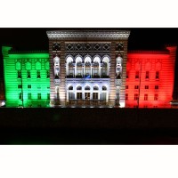 Italian Flag Kit 3 Floodlights LED Red White Green IP66 For
