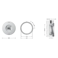 BEGA LED 62W 24V Recessed Luminaire For Swimming Pools IP68