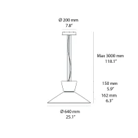 Fontana Arte Thalea 1 Warm suspension lamp