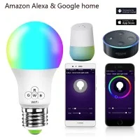 Multicolour Wifi Smart RGB White LED Bulb 900lm Amazon Alexa