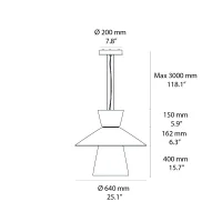 Fontana Arte Thalea 4 Warm suspension lamp