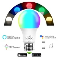 Multicolour Wifi Smart RGB White LED Bulb 900lm Amazon Alexa