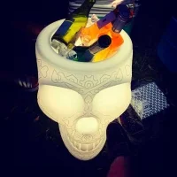 Qeeboo Mexico luminous planter and champagne cooler Qeeboo Mexico luminous planter and champagne cooler