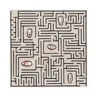 Qeeboo x Andrea Branzi Genetic tales carpet 200x200