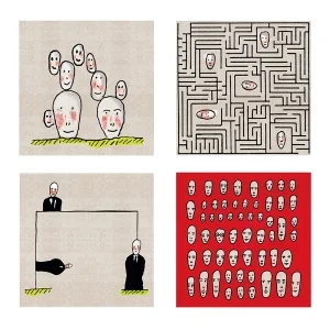 Qeeboo x Andrea Branzi Genetic tales carpet 200x200