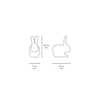 Qeeboo Rabbit XS Lampada LED a Batteria da Interno