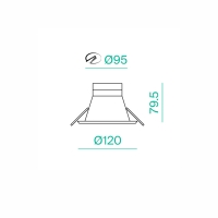 copy of Logica Deep Evo Fix Dimmable Black Silver LED Recessed Spotlight