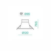 copy of Logica Deep Evo Fix Dimmable Black Silver LED Recessed Spotlight