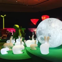 Qeeboo Rabbit lampada ricaricabile per esterno