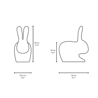 Qeeboo Rabbit lampada ricaricabile per esterno