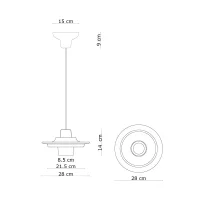 Ferroluce Voilà lampada a sospensione