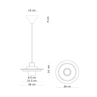 Ferroluce Voilà pendant suspension lamp