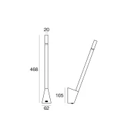 Linea Light Snake w3 Switch lampada da parete