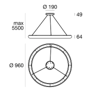 Linea Light Polo dimmable suspension lamp
