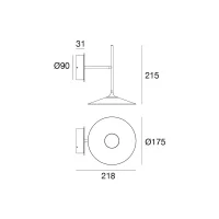 Linea Light Poe wall lamp
