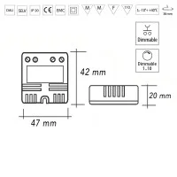 QLT Interfaccia Dimmer Master per BUS DALI Per Pulsante o QLT Interfaccia Dimmer Master per BUS DALI Per Pulsante o