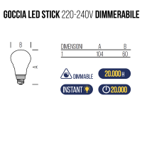 Bot Lighting Shot LED Bulb A60 E27 7W 2700K 806lm Warm White