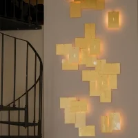 Ingo Maurer Karat Blau Flat wall lamp