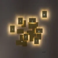 Ingo Maurer Karat Blau Flat wall lamp