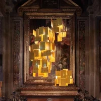 Ingo Maurer 1000 Karat Blau suspension lamp