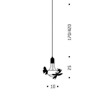 Ingo Maurer Johnny B Butterfly suspension lamp
