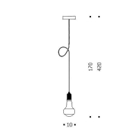 Ingo Maurer Johnny B. Bald suspension lamp