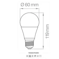 Lampo Lampadina Goccia LED 12W A60 12V 24V 1055 Lumen Luce