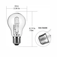 Halogen Bulb A60 110V E26/E27 46W 700lm Dimmable Clear