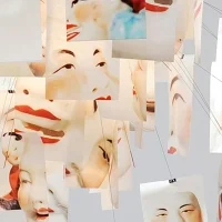 Ingo Maurer Zettel'Z Laughing Buddha suspension lamp Limited Edition