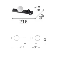 Ideal Lux Ping Pong AP lampada da parete
