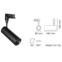 Ideal Lux Smile Mini 15W COB LED Track Light Cylinder