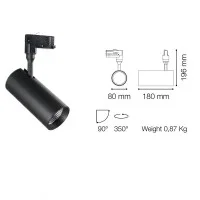 Ideal Lux Smile Medium 20W COB LED Track Light Cylinder