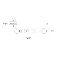 Artemide Alambicco suspension lamp horizontal