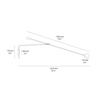 Artemide Ixa Arm XL lampada da parete