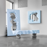 Gufram Broken Mirror Blue Edition Limited Edition Mirror