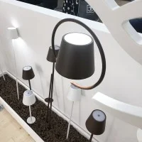 Ai Lati POLDINA Dark Grey Pendant Hanging Lamp LED Rechargeable