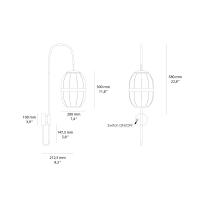 Aromas Pull wall lamp