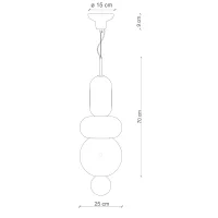 Ferroluce Bumbum suspension lamp