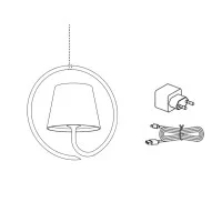 Ai Lati POLDINA White Pendant Hanging Lamp LED Rechargeable