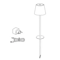 Ai Lati Poldina PEG White LED Outdoor Garden Lamp With Picket