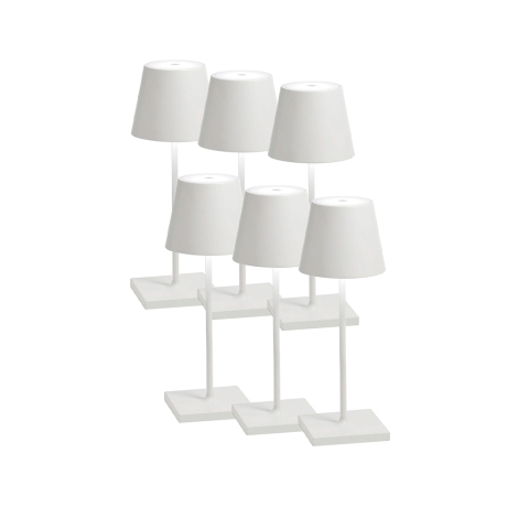 Zafferano kit Poldina Mini box 6 portable led lamps