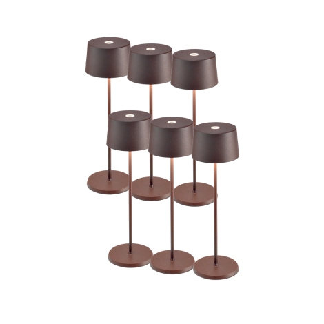 Zafferano kit Olivia box 6 lampade portatili led