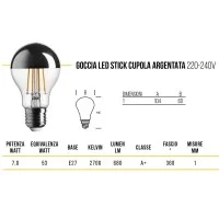 Bot Lighting Shot Lampadina LED E27 7.5W 2700K 600lm CROMATA Bot Lighting Shot Lampadina LED E27 7.5W 2700K 600lm CROMATA