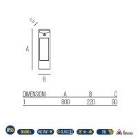 Bot Lighting Shot Yuma 20 Paletto Led Solare Da Giardino 20W