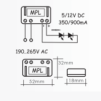 Power supply QLT MPL3 4.2 W 12V 350mA for 2-3 LED modules