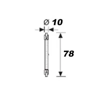 Duralamp Linear J Multispire Welded R7S 78mm 230V 80W 3000K